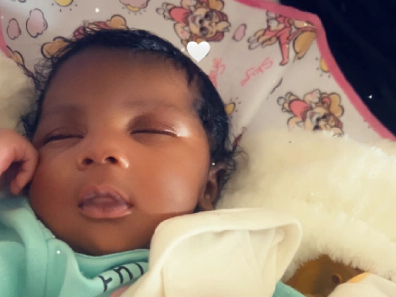 close-up of newborn baby