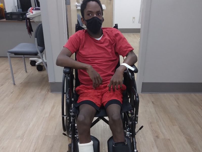 child in wheelchair