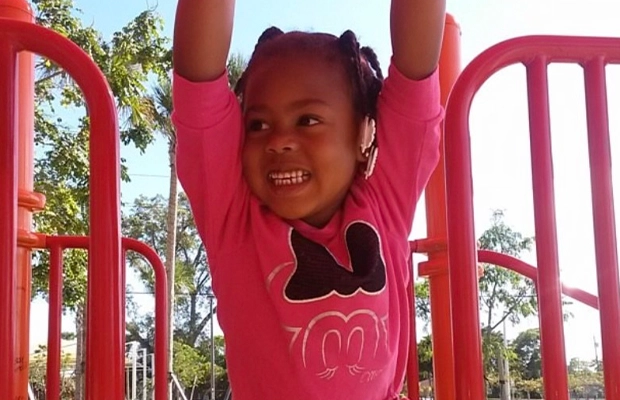 girl playing in the park