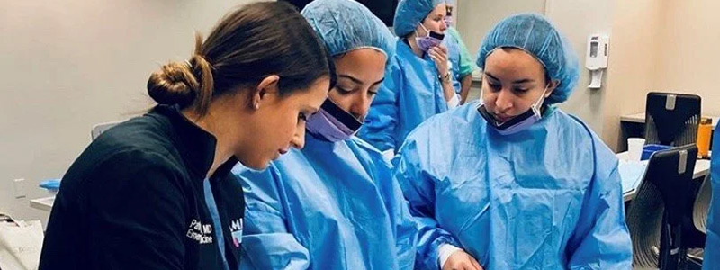 Medical professionals working