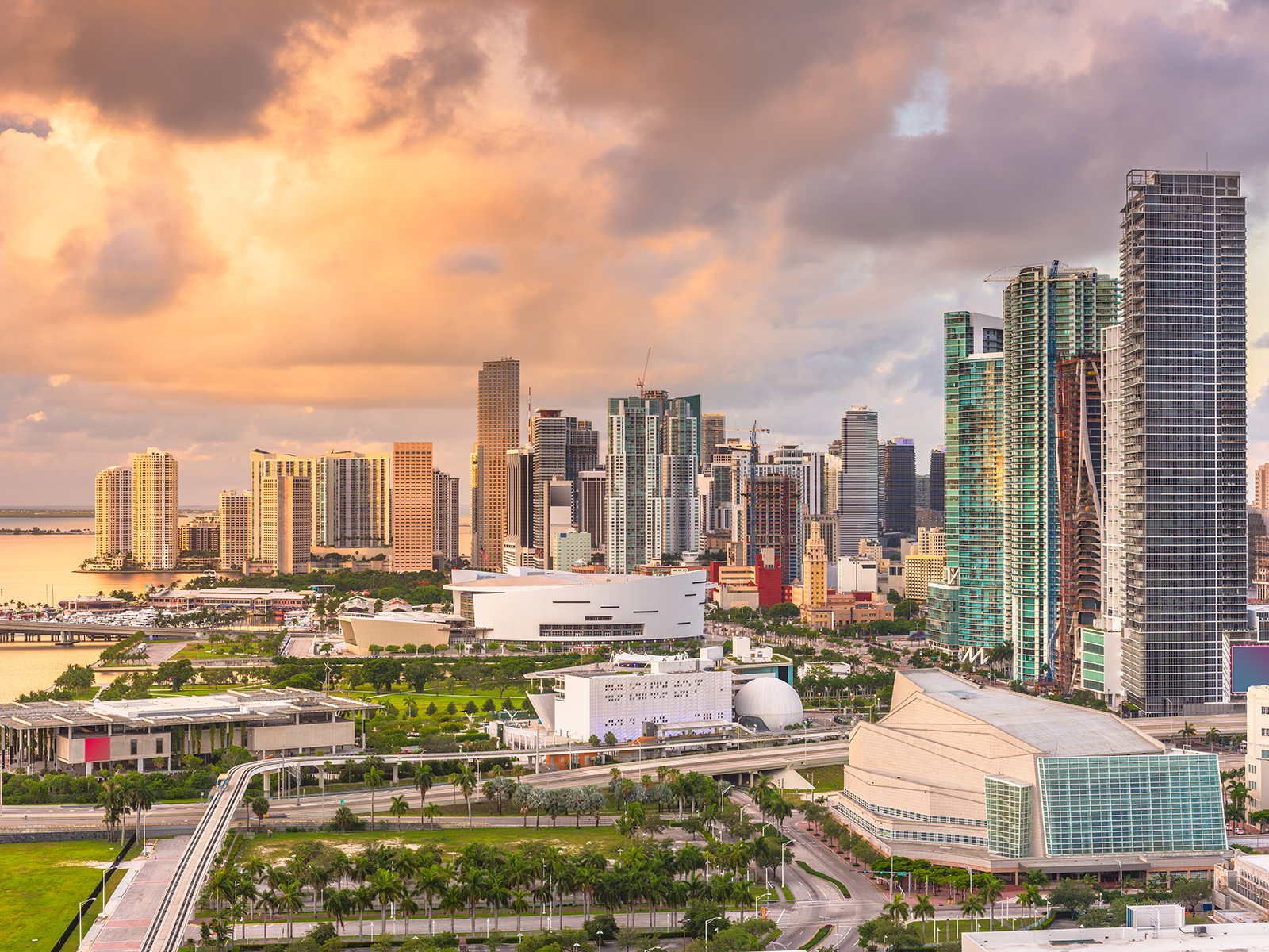 A city view of down tom Miami and Brickell