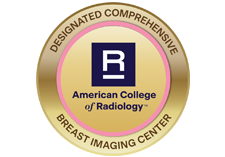 Logo that reads American College of Radiology. Designated comprehensive breast imaging center.