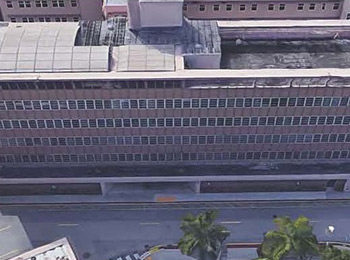 An external birds eye image of a large building