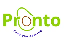 Logo that reads pronto food you deserve