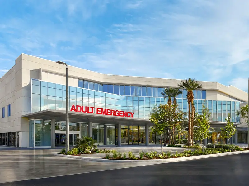 Photo of the new Jackson Memorial Hospital building