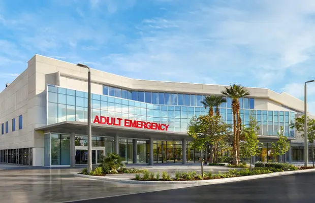 Photo of the new Jackson Memorial Hospital building