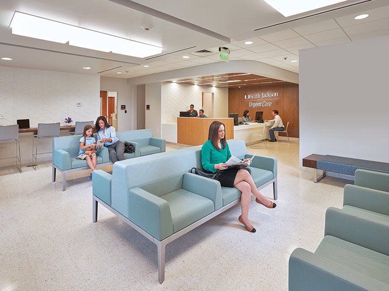 People sitting in a waiting area