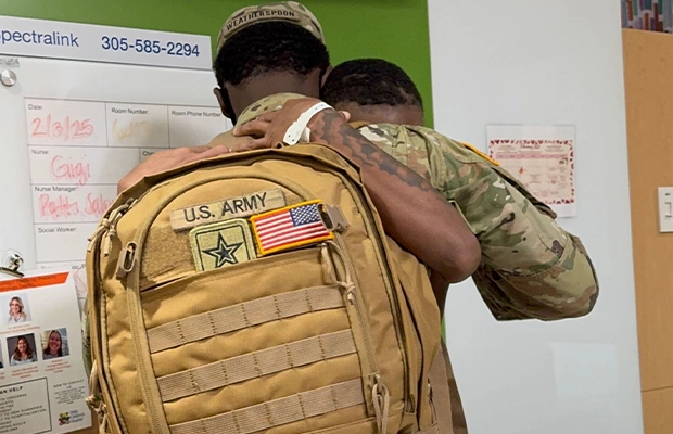 two people hugging