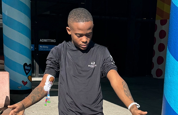young man walking