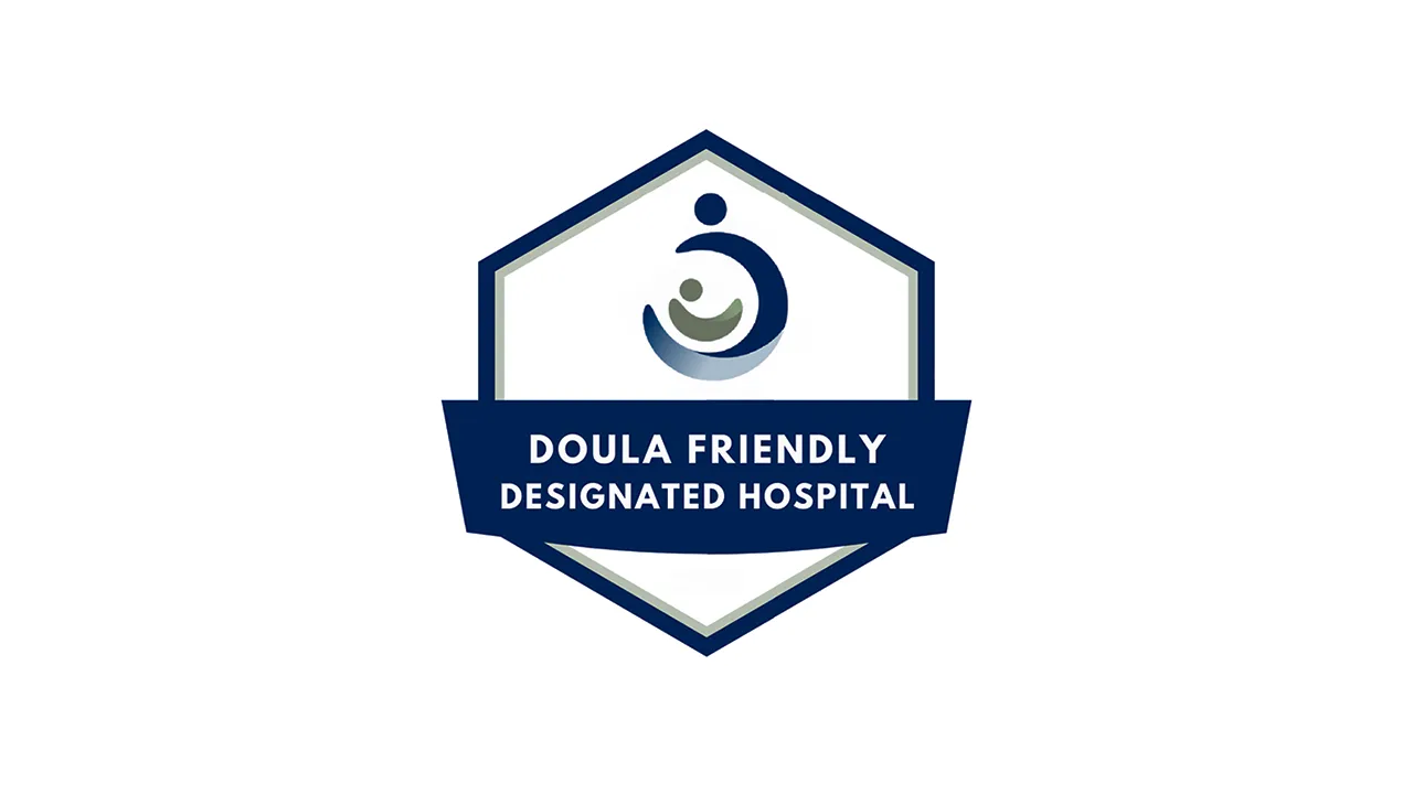 Logo that reads Doula Friendly Designated Hospital