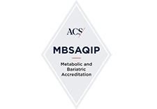 Seal that reads ACS MBSAQIP Metabolic and Bariatric Accreditation