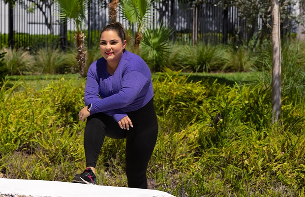 Woman exercising in the park