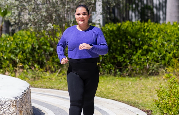 Woman exercising in the park