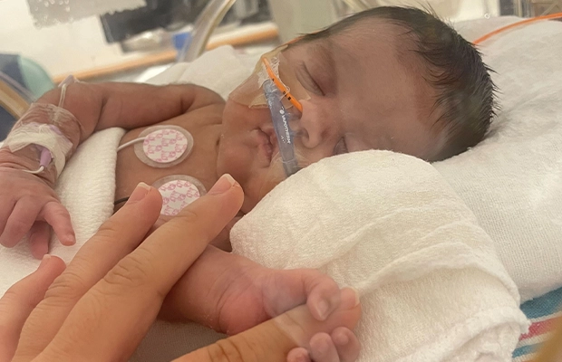 newborn baby in the hospital