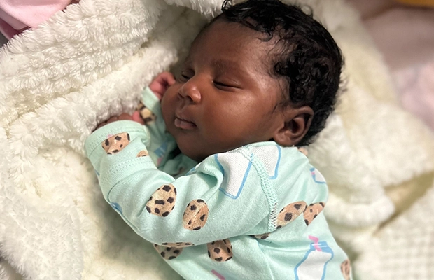 close-up of newborn baby