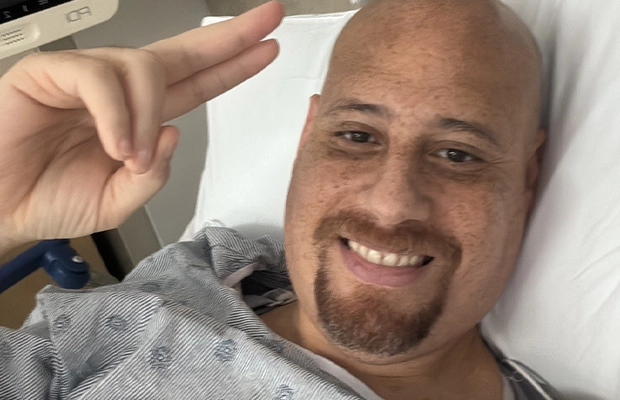 selfie of a man lying in bed