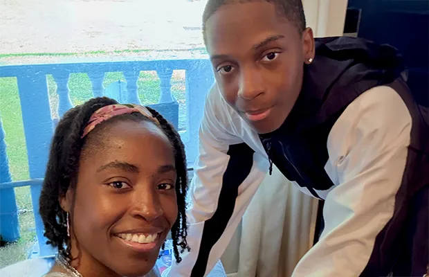 selfie of two young people