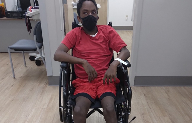 child in wheelchair