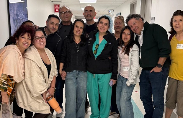 large group of people in a hospital