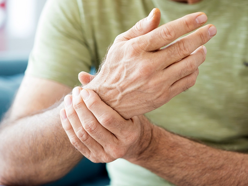 close-up of a man's hands