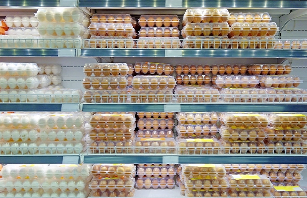 Photograph of a pile of eggs