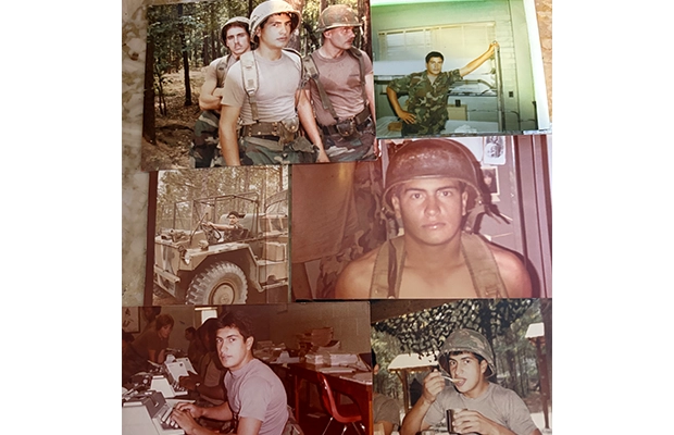 photo collage of a soldier