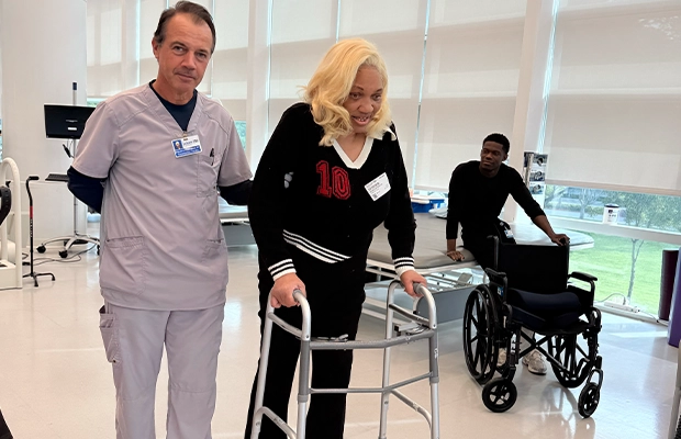 woman undergoing therapy with a doctor
