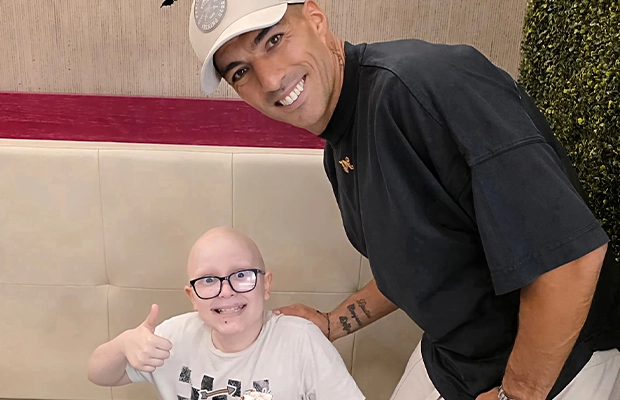 boy with cancer and man