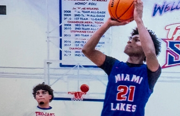 Young person playing basketball
