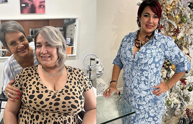 before and after change of a woman