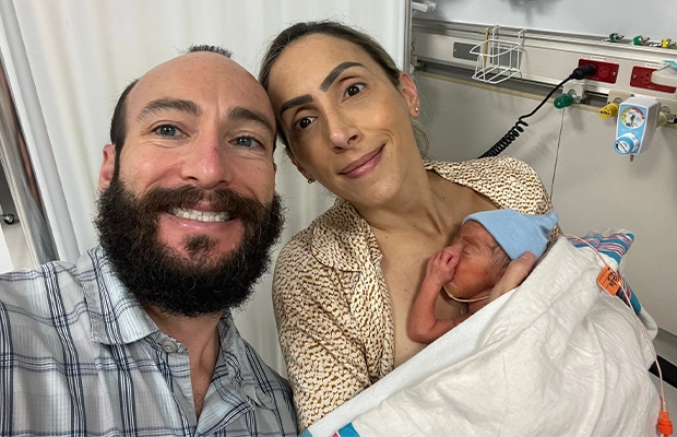 parents with their newborn