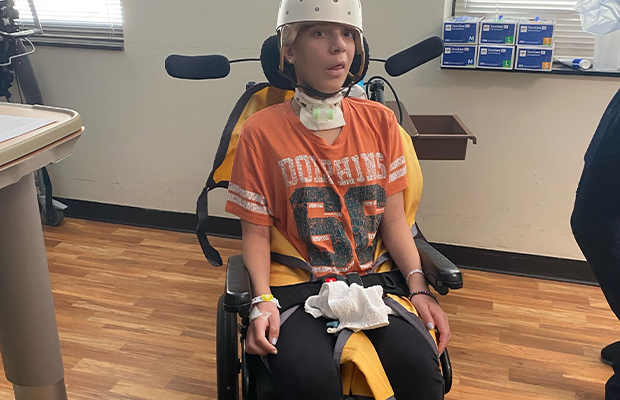 woman in wheelchair