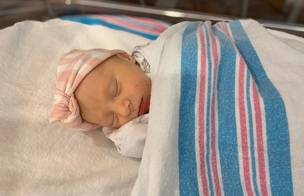 A baby sleeping