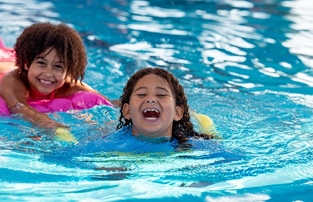 girls swimming