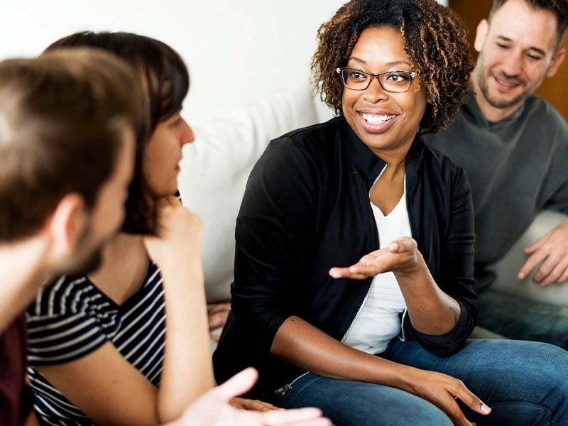 Women talking