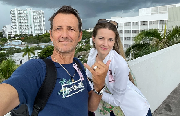 Selfie of a couple
