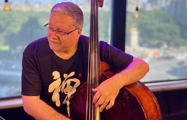 man playing a musical instrument