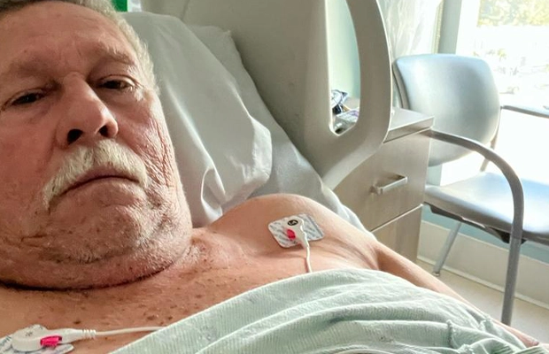 Man in a hospital bed
