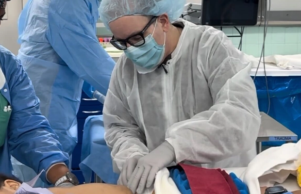 photograph of a doctor during surgery