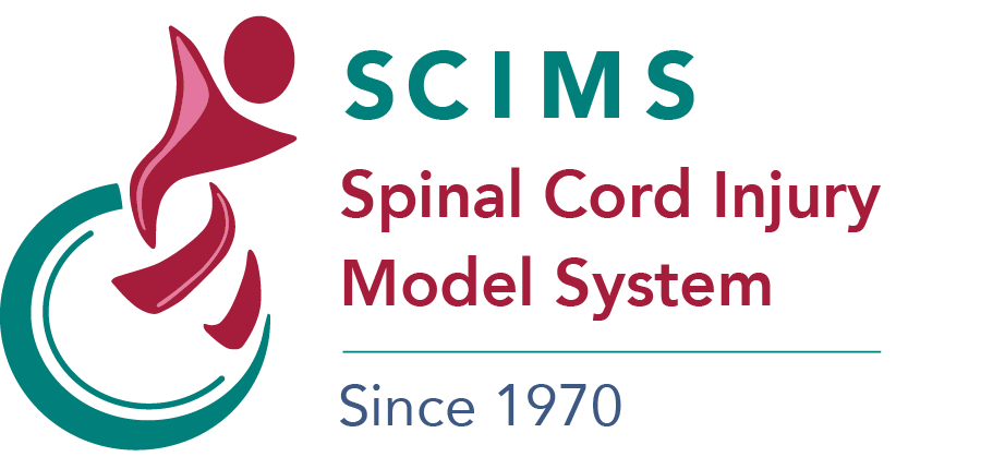Logo that reads SCIMS Spinal Cord Injury Model System since 1970