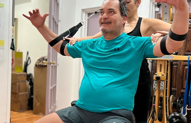 man doing body therapy