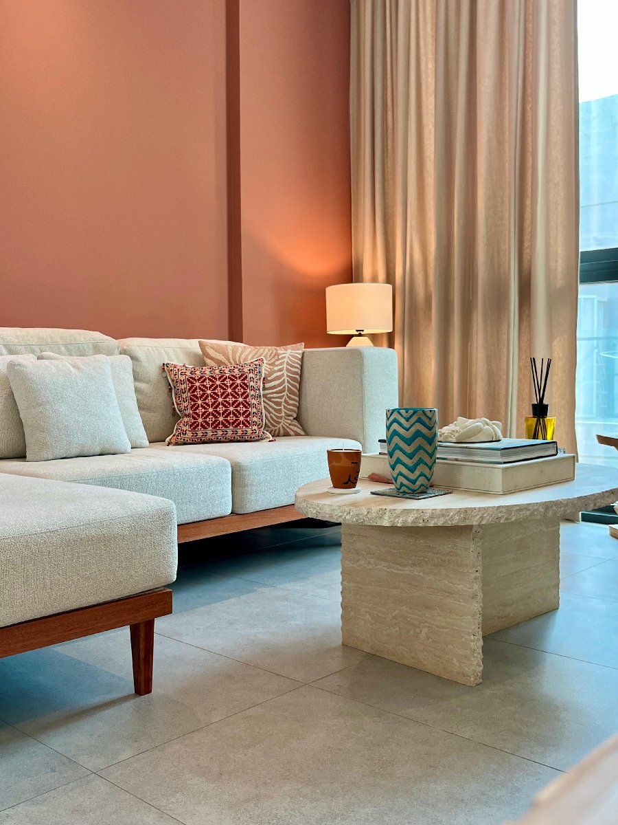 Mixed Materials Sofa