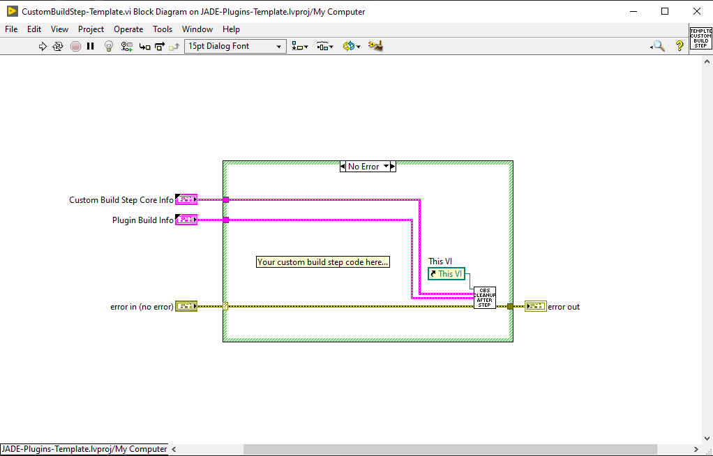 jade devkit custom build step template block diagram