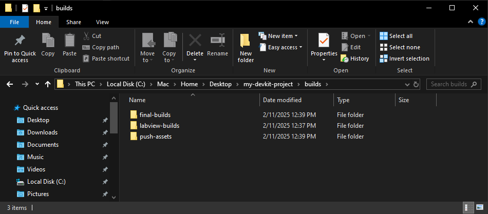 jade devkit file system imprint builds folder