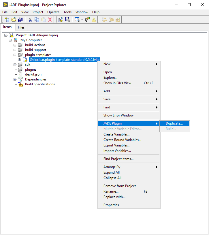 jade devkit project integration
