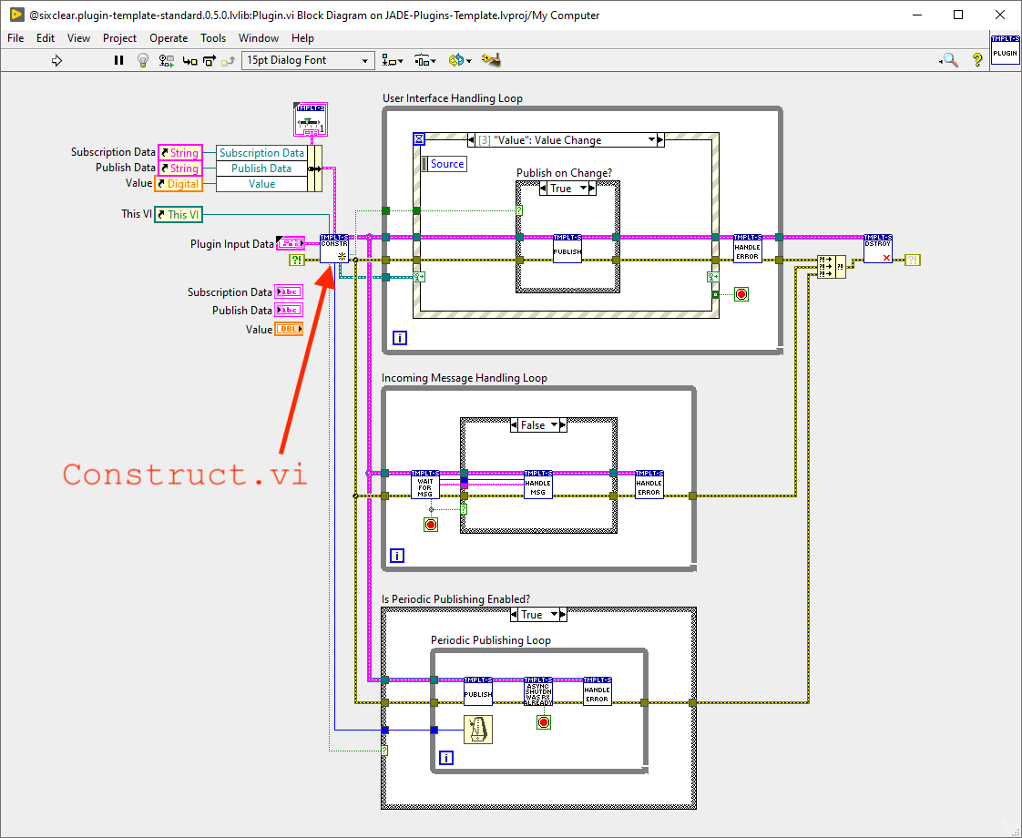 jade devkit duplicate plugin block diagram highlight construct vi