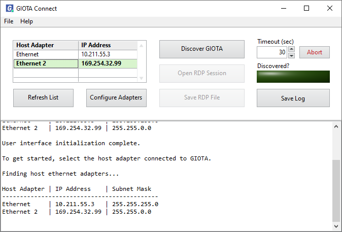 giota connect select adapter