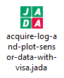 acquire log and plot sensor data with visa jada icon