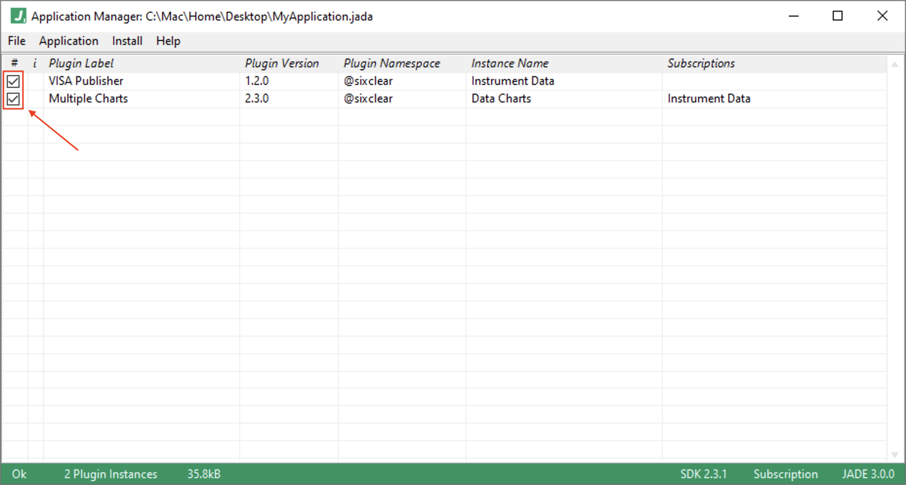 jade create scratch check plugins to autorun