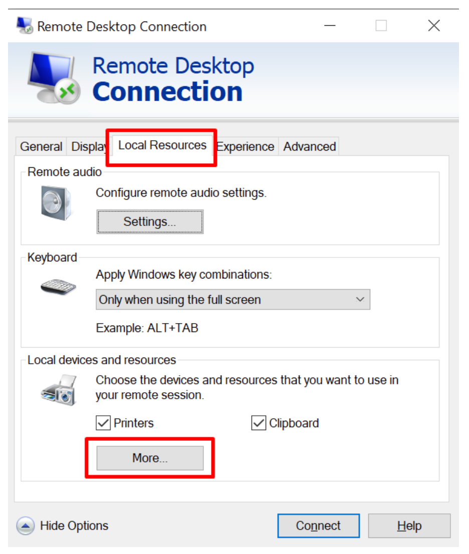 rdp client windows screen 2